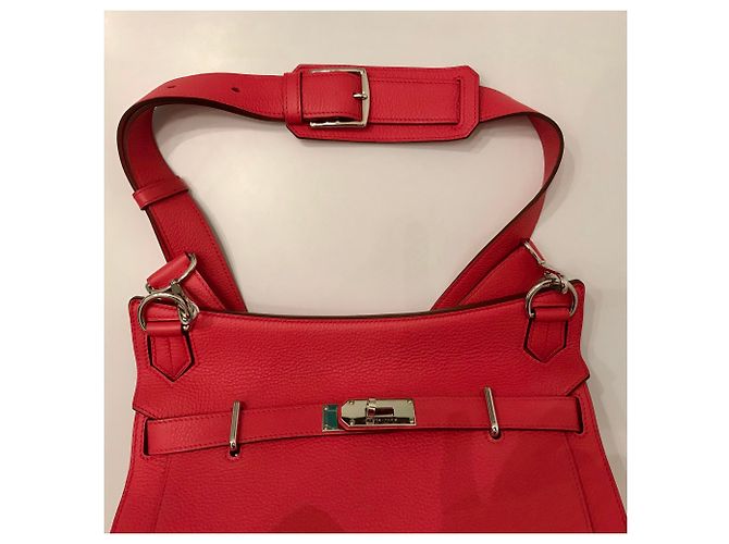 HERMÈS: borsa JYPSIÈRE 33 cm Come nuovo Corallo - vista 18