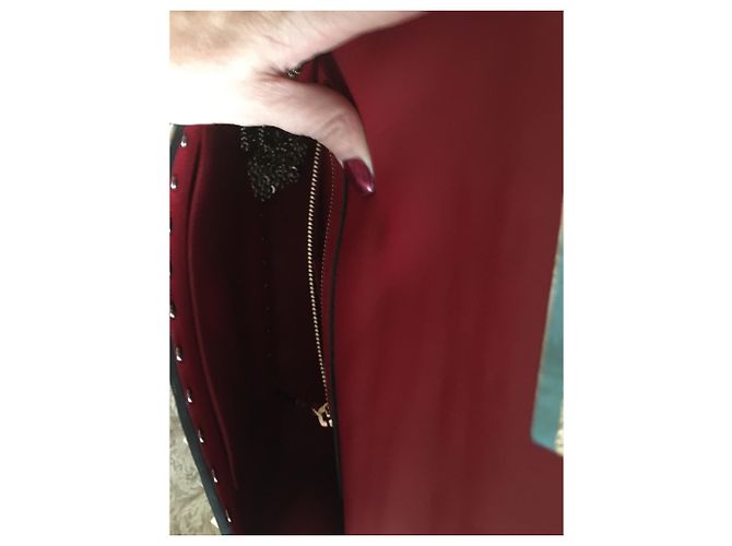 Borsa a mano Valentino Rockstud in pelle rossa Rosso - vista 7