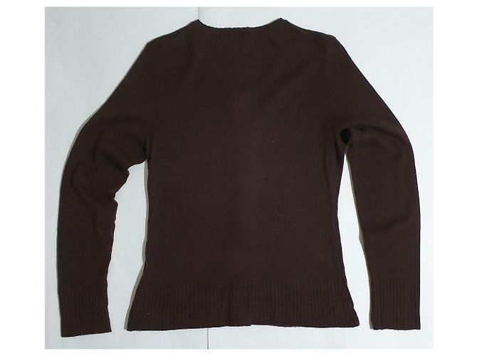 Autre Marque Darling Harbour Strickjacke braun aus Kaschmir und Seide - Ansicht 3