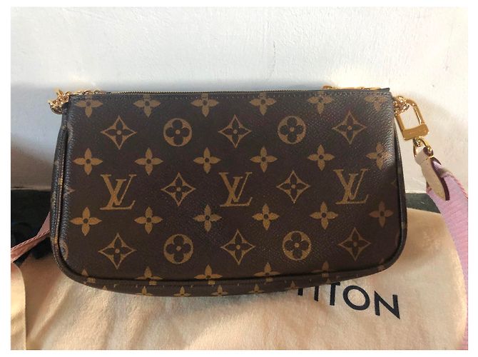 Multi Pochette Louis Vuitton Accesorios multibolsillos Castaño Rosa Dorado - view 4