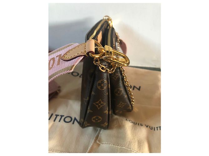 Multi Pochette Louis Vuitton Accesorios multibolsillos Castaño Rosa Dorado - view 5