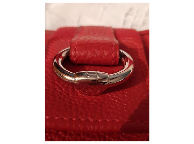 Borsa a mano Hermès Tsako Rossa in Agnello Rosso - vista 3