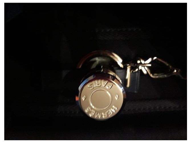 Borsa a mano Hermès Herbag Blu Scuro Tessuto - vista 3