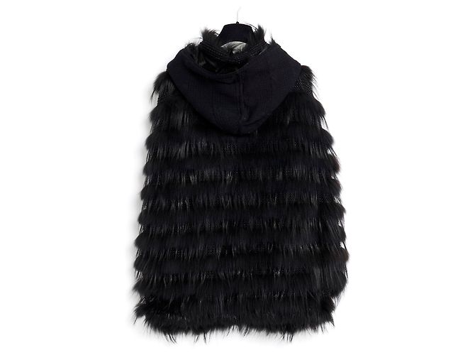 Fendi BLACK CASHMERE FOX FR38 Schwarz - Ansicht 2