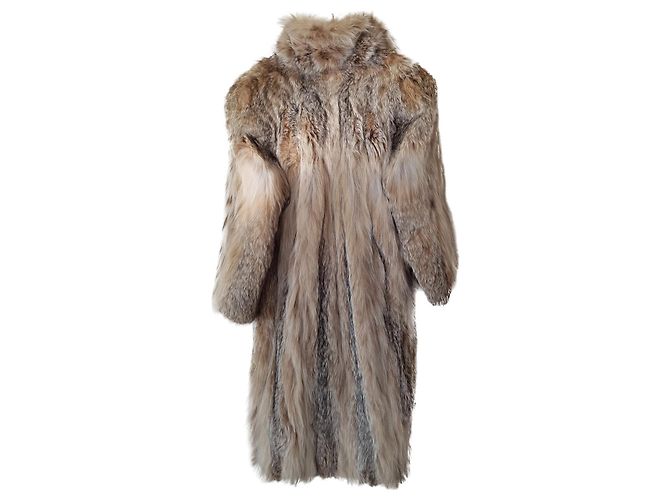 Abrigo Lynx Yves Saint Laurent. Crema - vista 2