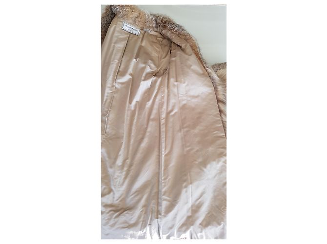 Abrigo Lynx Yves Saint Laurent. Crema - vista 7