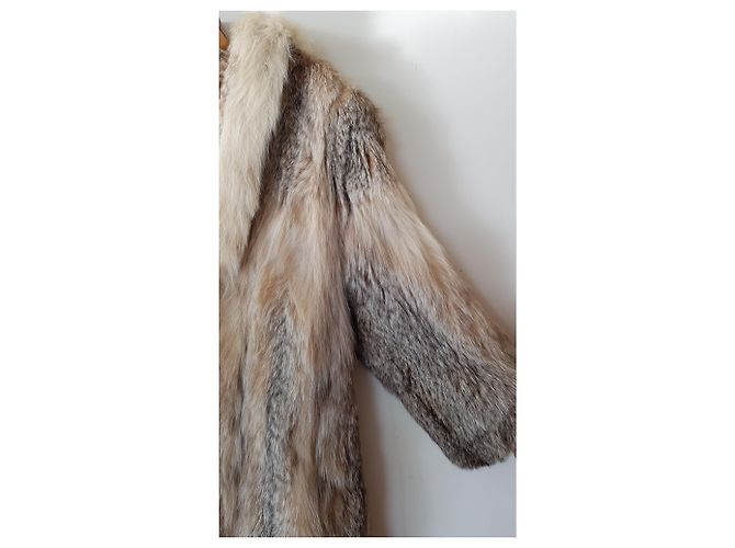 Abrigo Lynx Yves Saint Laurent. Crema - vista 8