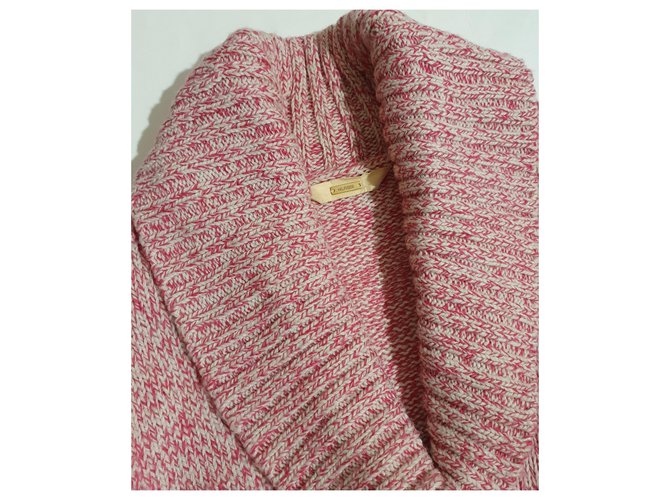 Tommy Hilfiger Pullover rosa weiß Wolle Acryl M Mehrfarben - Ansicht 2