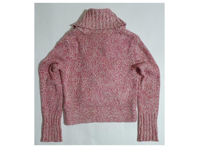Tommy Hilfiger Pullover rosa weiß Wolle Acryl M Mehrfarben - Ansicht 3