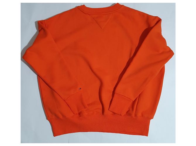 Tommy Hilfiger Tommy Jeans Sweatshirt Baumwolle orange Logo Oversize - Ansicht 2