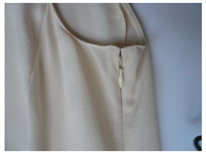 CHANEL - Camicetta di seta beige T42 - vista 3