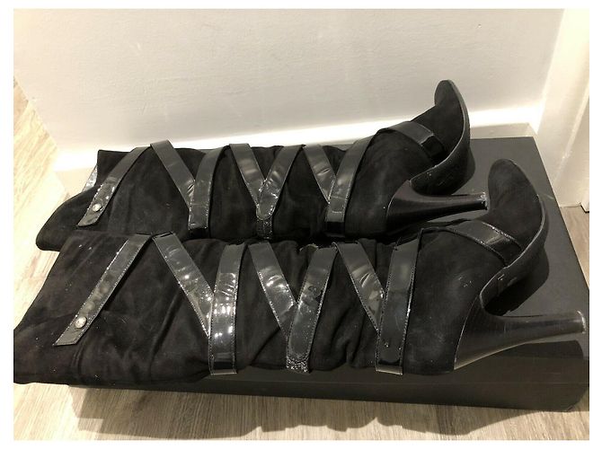 Botas altas de ante negro Giuseppe Zanotti - vista 4