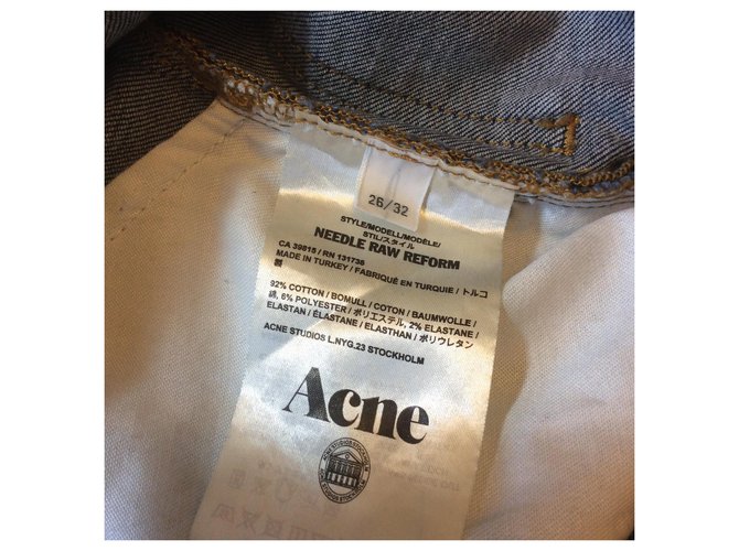 Acne Blue jeans Aguja reforma cruda Azul - vista 3