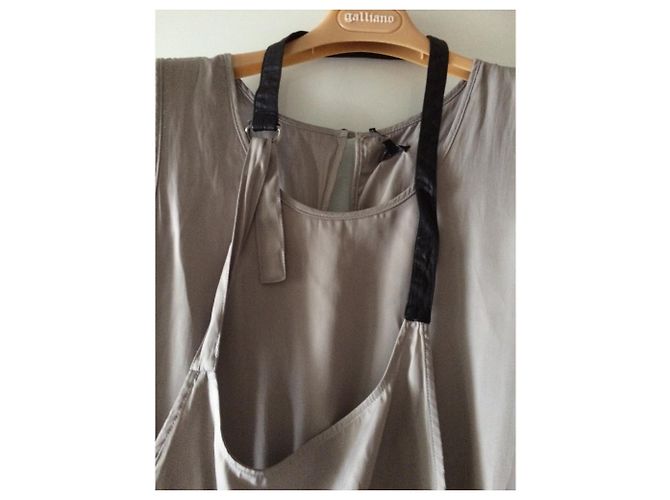 Autre Marque Vestido Nude 1904 Gris de Cuero y Poliéster - vista 2