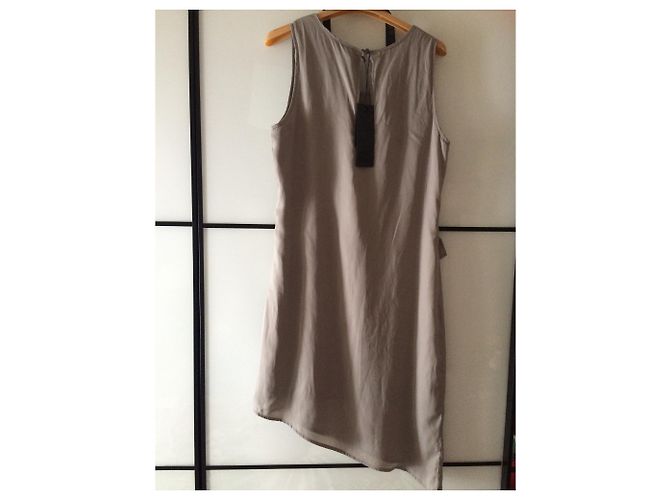 Autre Marque Vestido Nude 1904 Gris de Cuero y Poliéster - vista 4