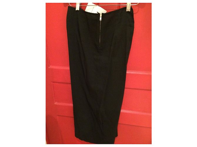 Falda cruzada Isabel Marant negra de lino Talla 34 Negro - vista 4