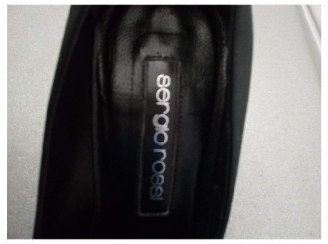 Sergio Rossi Décolleté in pelle e raso Nero - vista 7