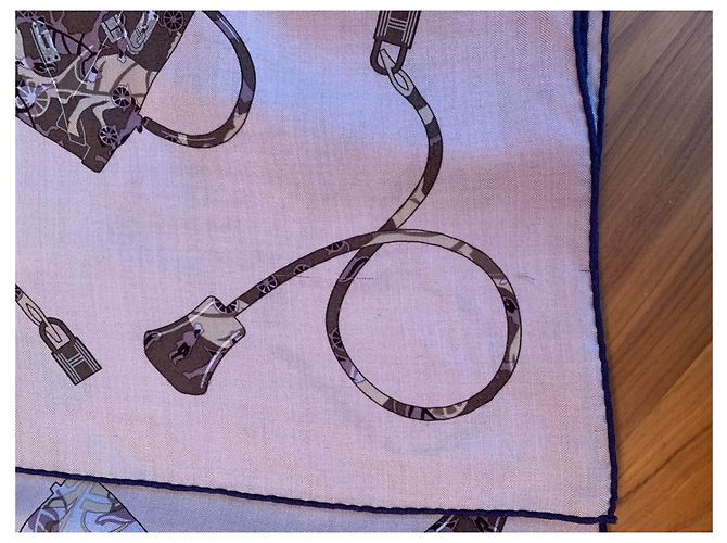 Hermès Scialle quadrato 140 cashmere e seta Rosa - vista 5