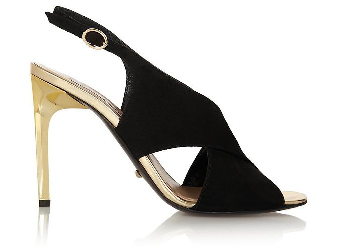 Diane Von Furstenberg DvF Vick balck e tacchi dorati Nero D'oro - vista 2