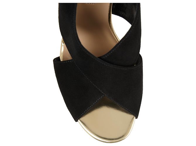 Diane Von Furstenberg DvF Vick balck e tacchi dorati Nero D'oro - vista 4
