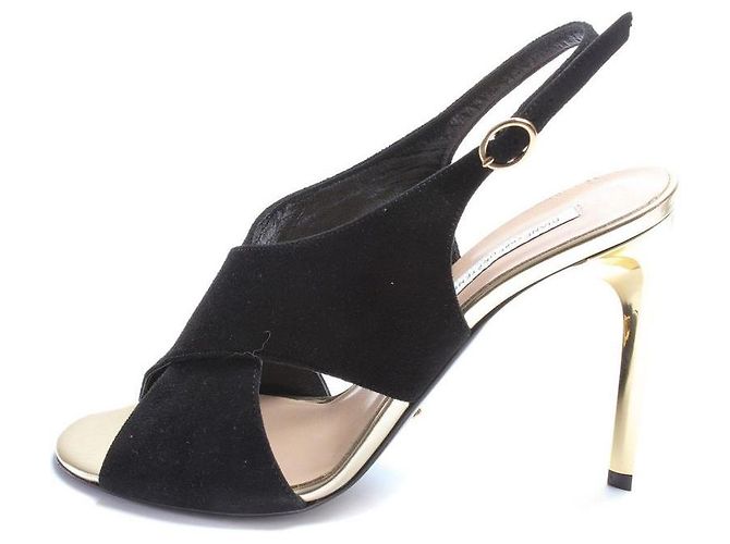 Diane Von Furstenberg DvF Vick balck e tacchi dorati Nero D'oro - vista 6