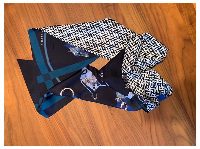 Hermès Maxi Twilly Cut Azul marinho - vista 2