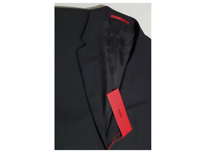 Hugo Boss Black Wool Blazer Jacket Size 54 - view 2