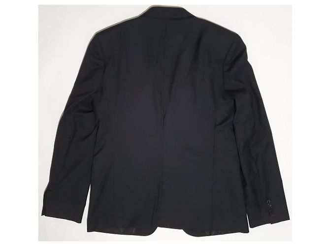 Hugo Boss Black Wool Blazer Jacket Size 54 - view 3