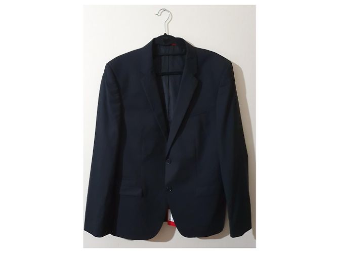 Hugo Boss Black Wool Blazer Jacket Size 54 - view 4