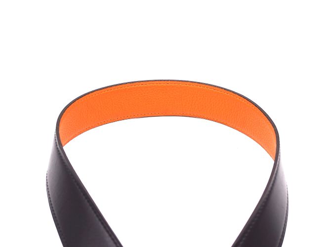 Hermès Hermes 32mm Street Emaille H Wendbare Ledergürtelgröße 85 Schwarz - Ansicht 6