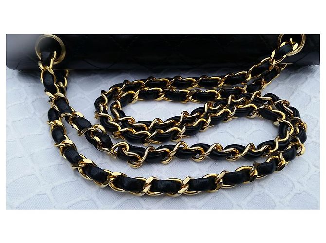Matelasse classico di Chanel 2.55 Flap Bag rivestito Nero - vista 12