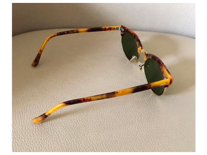 Ray-Ban Seltene RAY BAN Vintage Wayfarer Oval Cateye W1265 Golden Hellbraun Dunkelgrün - Ansicht 3