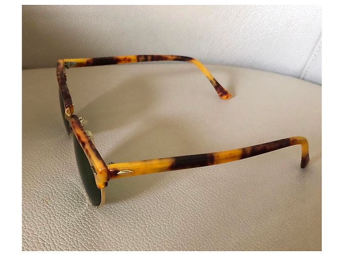 Ray-Ban Seltene RAY BAN Vintage Wayfarer Oval Cateye W1265 Golden Hellbraun Dunkelgrün - Ansicht 4