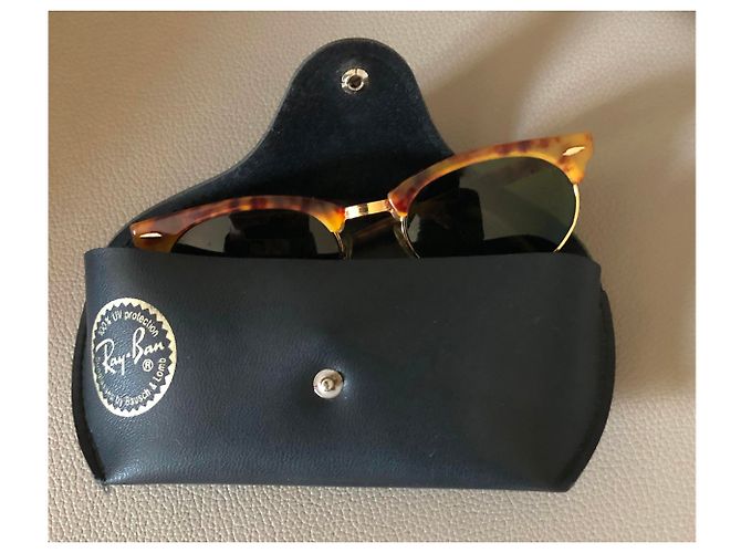 Ray-Ban Seltene RAY BAN Vintage Wayfarer Oval Cateye W1265 Golden Hellbraun Dunkelgrün - Ansicht 8