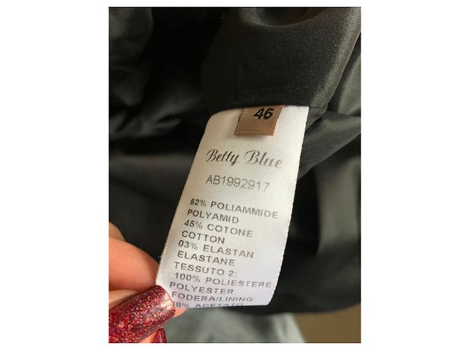 Autre Marque Schwarzes Polyester Kleid Größe 46 - Ansicht 4