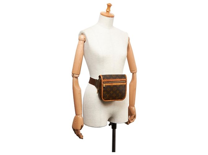 Cintura Louis Vuitton Marrone con monogramma Bosphore - vista 9