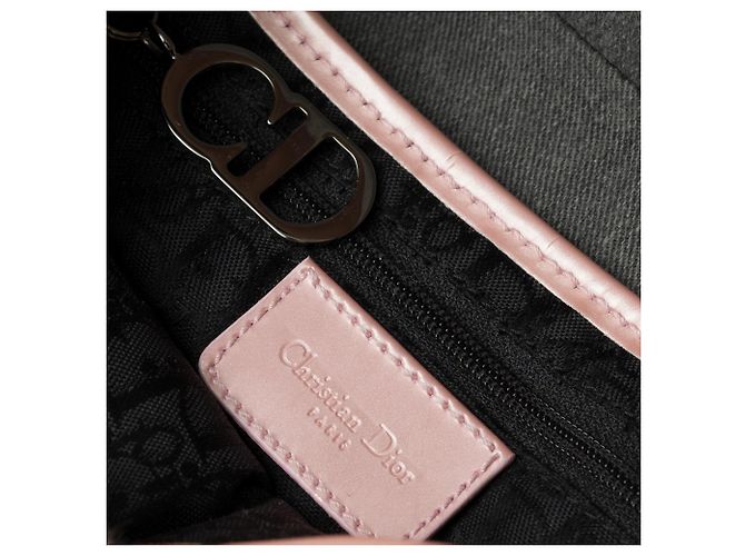 Christian Dior Bolsa Dior Saddle em denim azul e couro rosa em muito bom estado! - vista 6