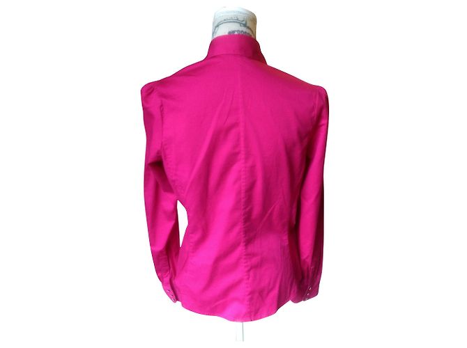Calvin Klein Fuchsia Bluse mit glänzenden Kunstdiamantknöpfen Fuschia - Ansicht 2