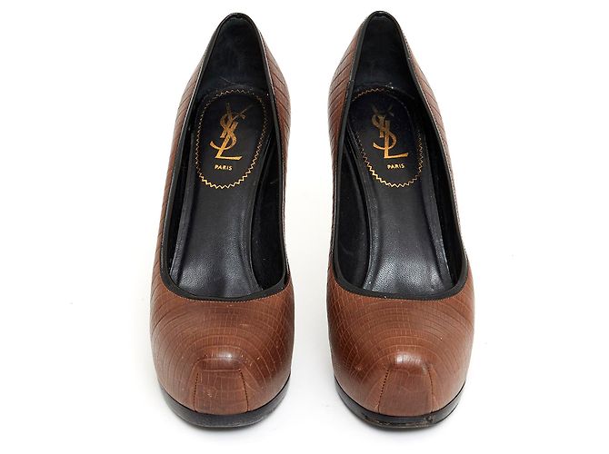 Yves Saint Laurent TRIB TROPPO 2 TONES FR38.5 Marrone Nero - vista 2