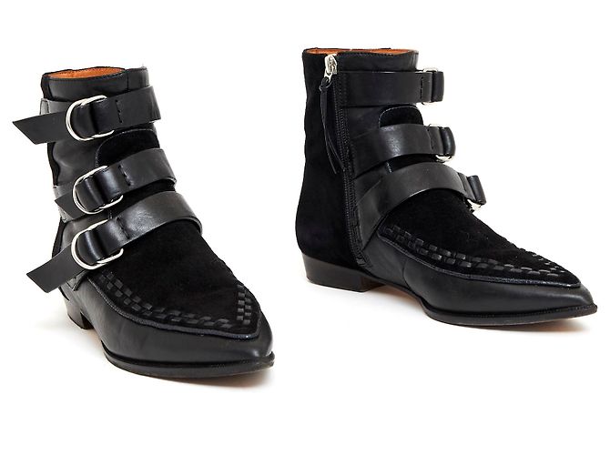 Stivaletti Isabel Marant Rowi in pelle nera 38 Nero - vista 3