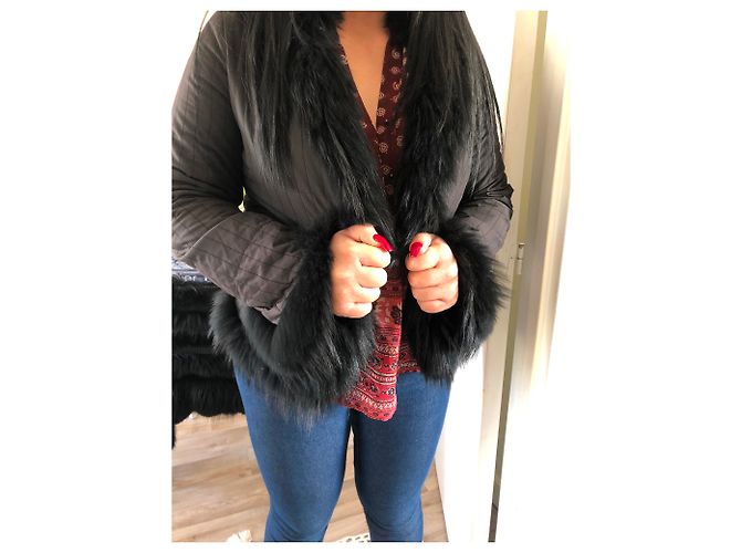 Yves Salomon Black Fox Jacket - view 2
