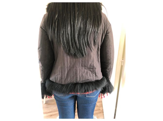 Yves Salomon Black Fox Jacket - view 3