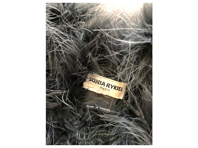 Sonia Rykiel Federjacke mit Gürtel Hellblau - Ansicht 6