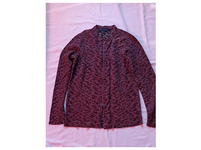 Lanvin Jacquard Strickjacke Burgund Baumwolle XL Bordeaux - Ansicht 2