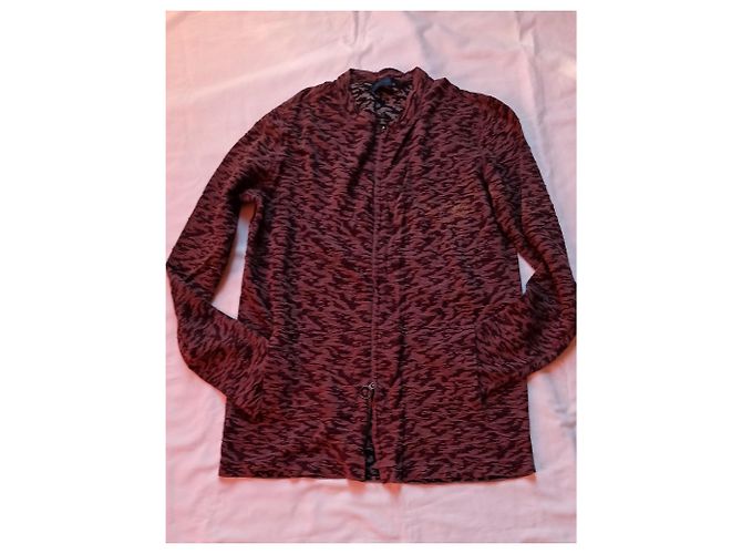 Lanvin Jacquard Strickjacke Burgund Baumwolle XL Bordeaux - Ansicht 3