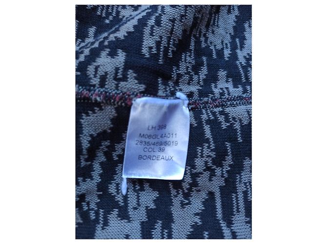 Lanvin Jacquard Strickjacke Burgund Baumwolle XL Bordeaux - Ansicht 5