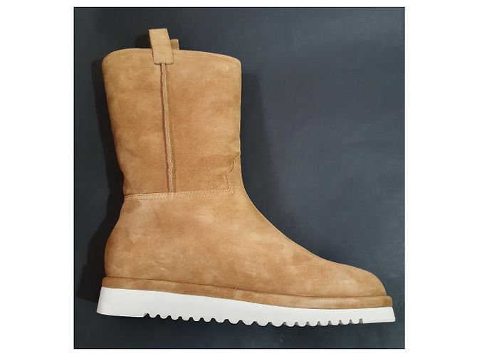 Botas Off White de ante marrón talla 40 Castaño - vista 2