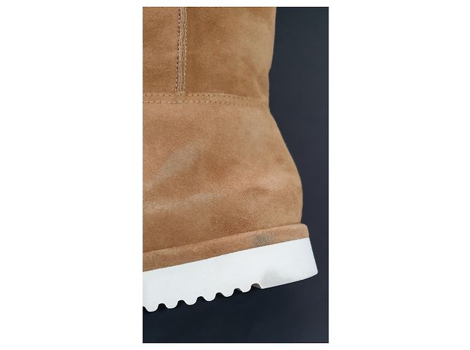 Botas Off White de ante marrón talla 40 Castaño - vista 5