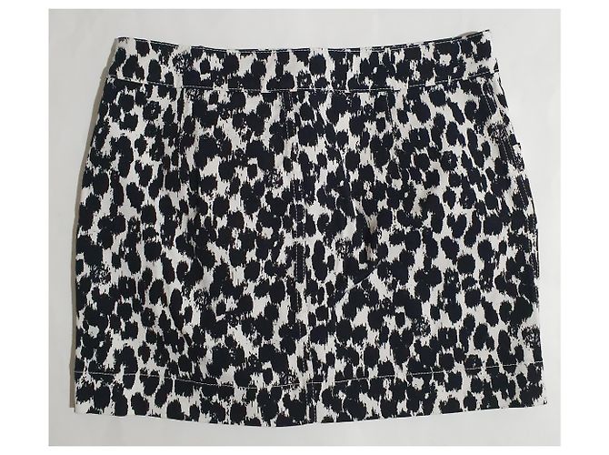 Stella Mc Cartney Saia Stella McCartney Preta e Branca de Algodão Preto Branco - vista 2