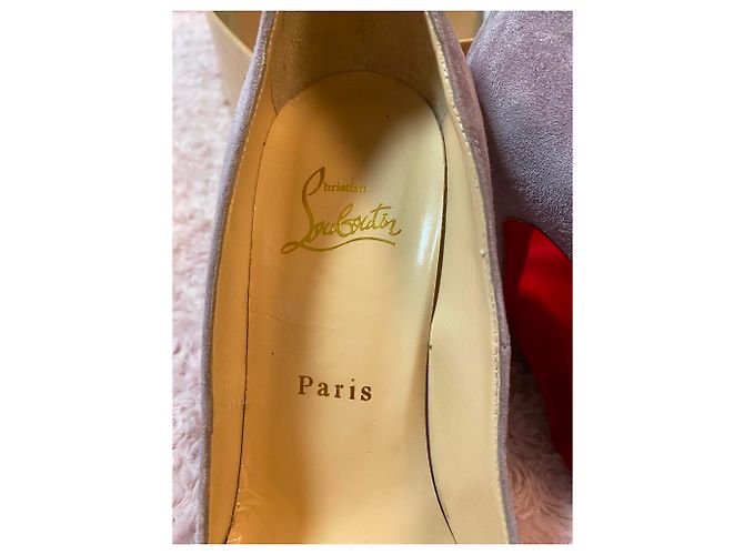 Christian Louboutin Ron Ron 100 Vitello velluto Lavanda - vista 2